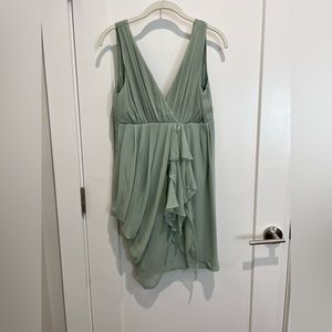 Alice and Olivia sea foam silk dress